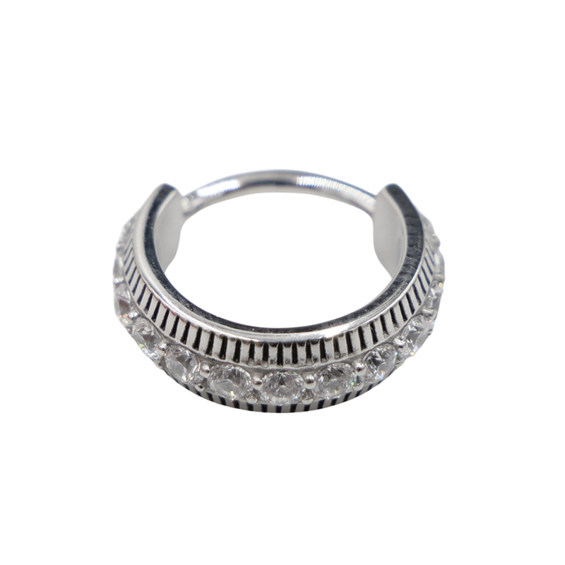 Anneau charnière Cobalt Chrome CoCr 1.2X10 multi strass | iTC