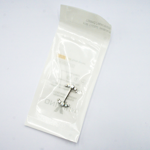 Barbell Téton Titane Interne Stérile motif 5 Strass en Arc | Itc