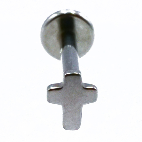 Labret Titane Interne Stérile motif Croix | Itc