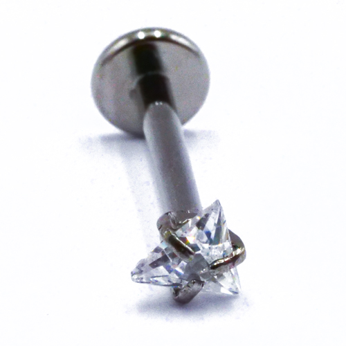 Labret Titane Interne Stérile motif Griffé Triangle | Itc