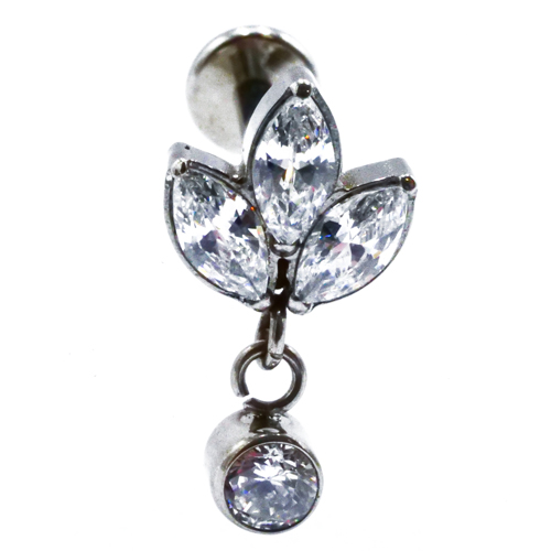 Labret Titane Interne Stérile motif Pendentif 3 Gouttes | Itc