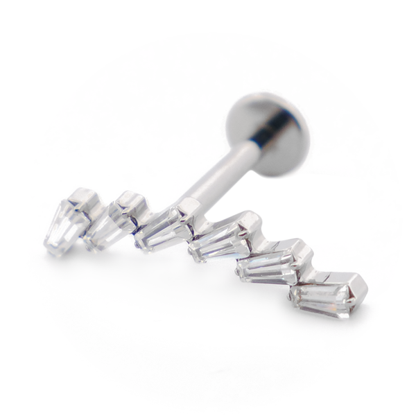 Labret Titane Interne Stérile motif Domino | Itc