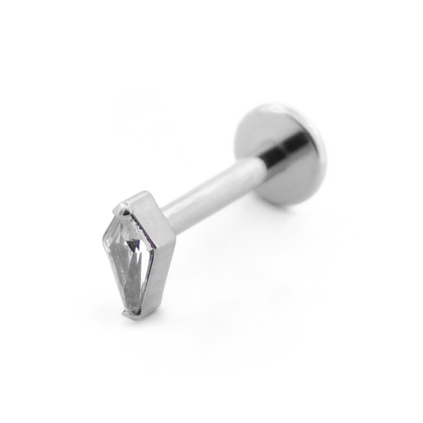 Labret Titane Interne Stérile motif Losange à Strass | Itc