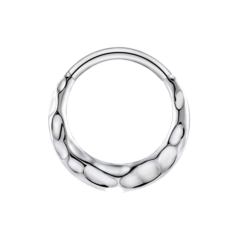 Anneau titane ASTM F136 1,2mm motif vague | iTC