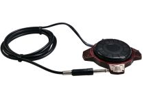 Pédale ronde rouge connectique Jack 6.35 mm