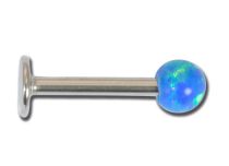 Labret acier opale synthetique