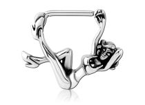 Bijou de téton acier clicker - Femme