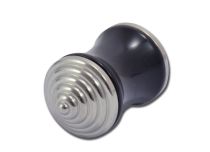 Plug acrylique noir double épaulé double vis acier