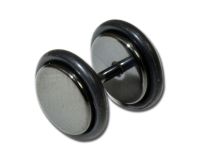 Faux plug acier noir 1,2 mm