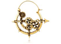 Pendentif style Créole acier traité pour tunnel