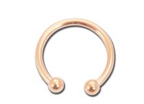 Faux bijou septum acier doré rose fer à cheval