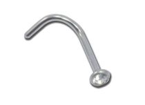 Stud nez titane stérile 0.8mm cristal blanc Boîte 10 pcs