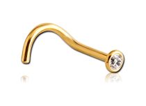 Stud nez Titane PVD GOLD Stérile 0.8 boules de 2.35