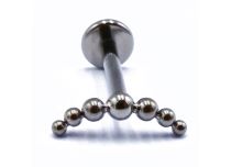 Labret titane Filetage interne stérile motif arc de billes 1.2x8