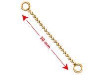 Accessoire chainette type bille en acier doré longueur 30mm