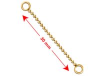 Accessoire chainette type bille en acier doré longueur 30mm