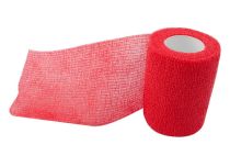 Bande protection manchon, auto-adhésive rouge 7,5cm x 4.50m