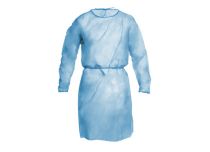 10 boites de 10 Blouses jetables en polypropylène fermeture lacet bleue
