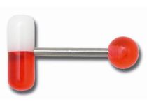 Barbell acier boule acryl. et pilule