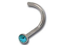 Stud nez titane métal 0.8 mm boule 2.3 mm cristal