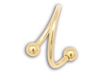 Spirale acier doré or fin 1.2mm boules 3 mm
