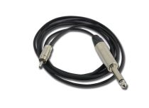 Clip Cord Jack 6,35/RCA droit Longueur 2m Câble Slim Noir | Vmoths