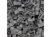 Caps Naturels Biodégradables pistolet gris x100 pcs | CRAZY CUP