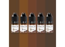 Kit pigments sourcils Inovel — Taupe, Pecan, Tiziano, Sepia, Arabica