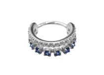 Anneau charnière cocr 1.2X10 double cercle multi strass