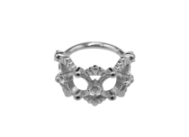 Anneau charnière CoCr 1.2X10 segmenté strass
