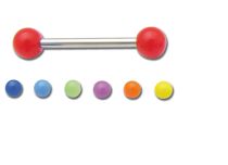 Barbell Acier Boules Acryliques 5 mm Colorés Néon |Itc