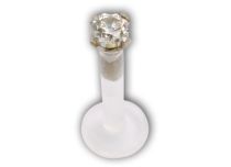 Labret BioFlex 1.2 x 8 mm Cristal Griffé | Itc