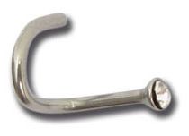 Stud Nez Acier 1 mm à Boule - Cristal Coloré  | Itc