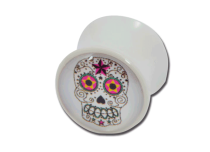 Plug Acrylique Épaulé motif Crâne Mexicain | Itc