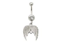 Banane Acier Fantaisie Cristal Blanc motif Ailes | Itc