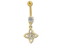 Banane Acier Doré Fantaisie Cristal motif Étoile | Itc