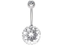 Banane Acier Strass Blanc  | Itc