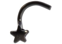 Stud Nez Acier Noir motif Étoile | Itc
