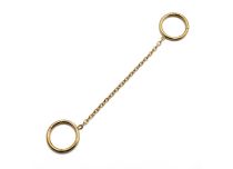Anneaux Acier PVD Gold Charnière avec longue Chaine | Itc