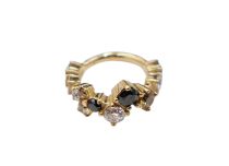 Anneauc charnière CoCr Pvd Gold 1.2X8 forme géométrique