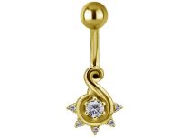 Banane Acier Doré motif Arabesque à Strass | Itc