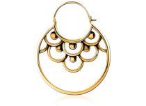 Pendentif Doré style Créole Acier traité pour Tunnel ronf style Écailles | Itc