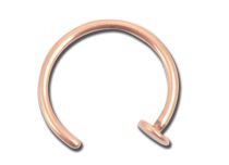 Anneau Acier Doré Rose ouvert avec Disque 3 mm | Itc