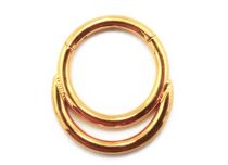 Anneau Charnière Titane PVD Gold Stérile motif Lune | Itc