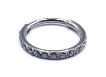 Anneau Charnière Titane Stérile Spécial Nez motif Strass Blanc | Itc