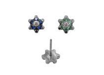 Accessoire Threadless Titane  0.5X4 motif fleur