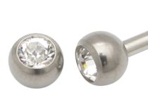 Boule Titane vis Cristal Facette Blanc | Itc