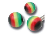 Lot de 5 Boules Acrylique Rasta |Itc
