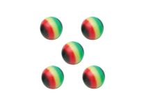 Lot de 5 Boules Acrylique Rasta |Itc