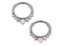 Anneau Acier Charnière Opale Synthétique | Itc